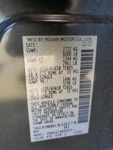 5N1CR2MN8EC650278 Nissan Pathfinder Sv Hybrid