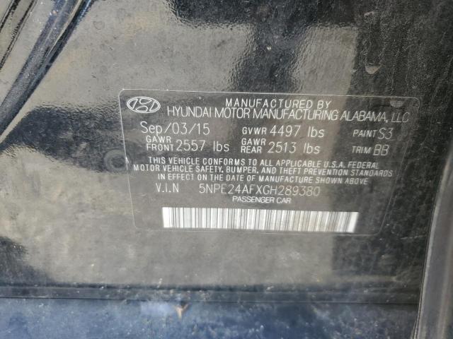 5NPE24AFXGH289380 Hyundai SONATA SE