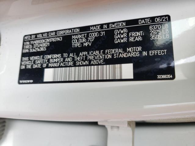 YV4BR00K2N1783143 Volvo Xc90 T8 Recharge Momentum