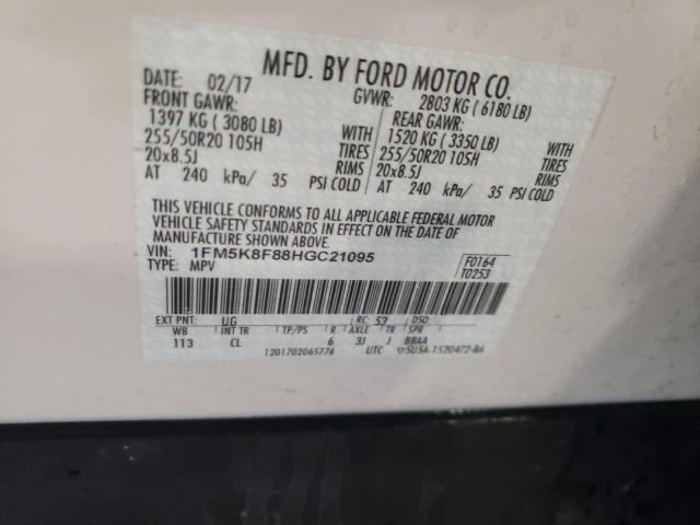 1FM5K8F88HGC21095 Ford Explorer Limited