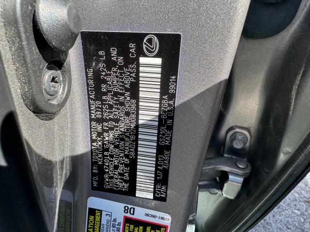 58ADZ1B12MU083968 Lexus Es 350 Base