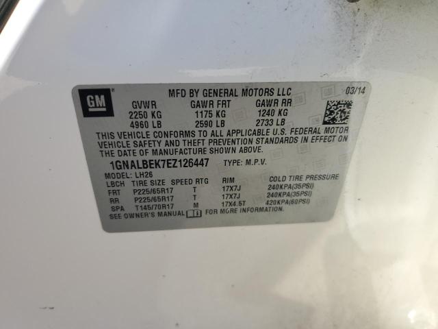 1GNALBEK7EZ126447 Chevrolet EQUINOX LT