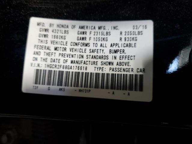 1HGCR2F88GA176618 Honda ACCORD EXL
