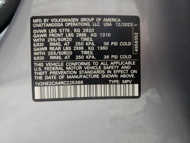 1V2HE2CA4RC225388 Volkswagen Atlas Cross Sport Se