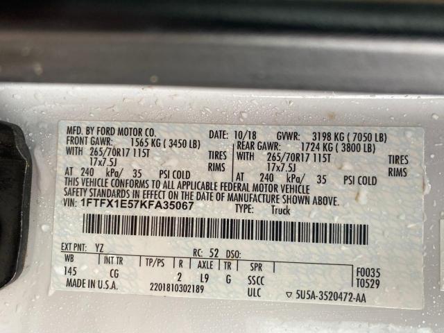 1FTFX1E57KFA35067 Ford F150 Super Cab
