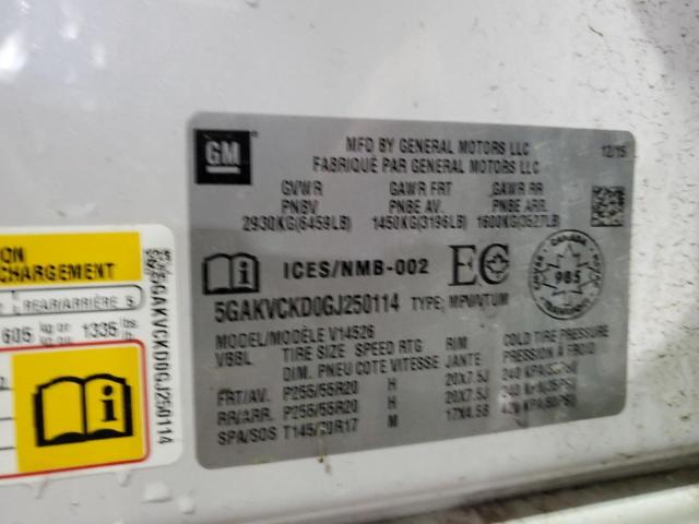 5GAKVCKD0GJ250114 Buick Enclave