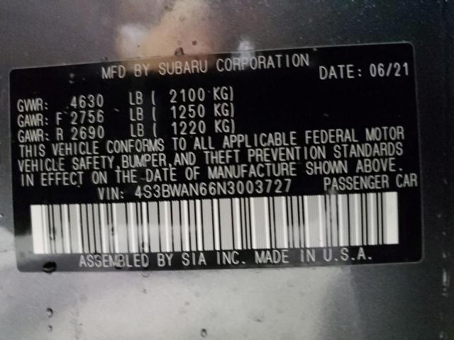 4S3BWAN66N3003727 Subaru Legacy Limited