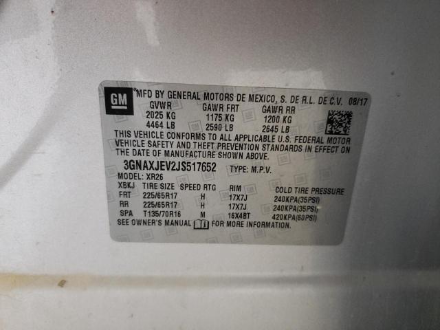 3GNAXJEV2JS517652 Chevrolet EQUINOX LT
