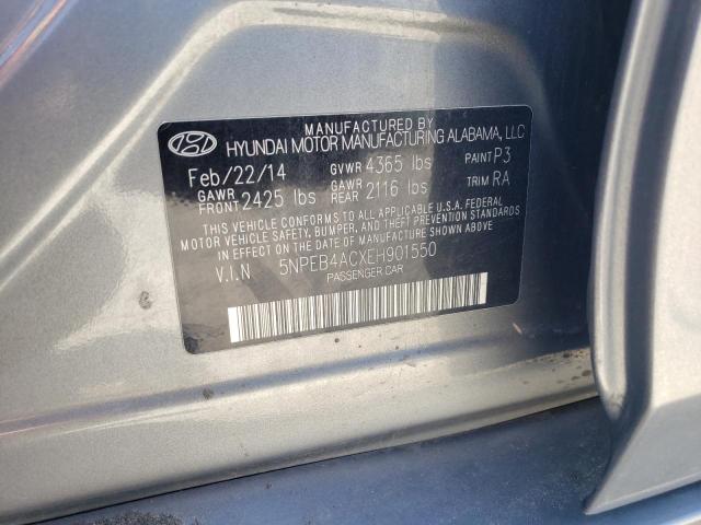 5NPEB4ACXEH901550 Hyundai SONATA GLS