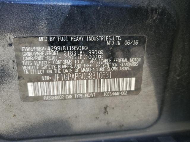 JF1GPAP60G8310631 Subaru Impreza Sport Premium