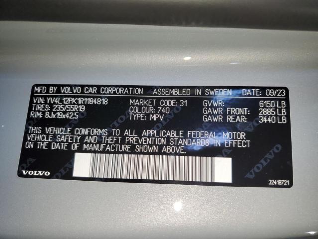 YV4L12PK1R1184818 Volvo Xc90 Core
