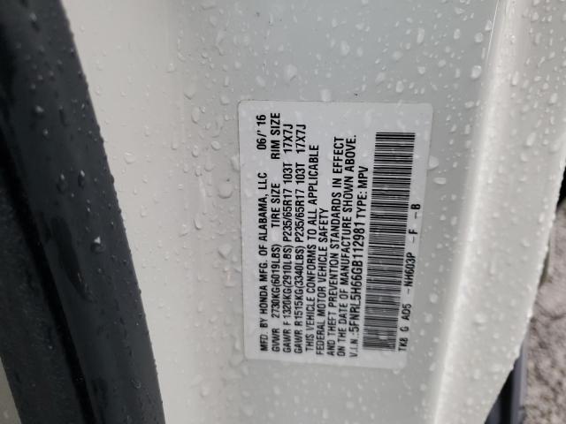 5FNRL5H66GB112981 Honda ODYSSEY EXL