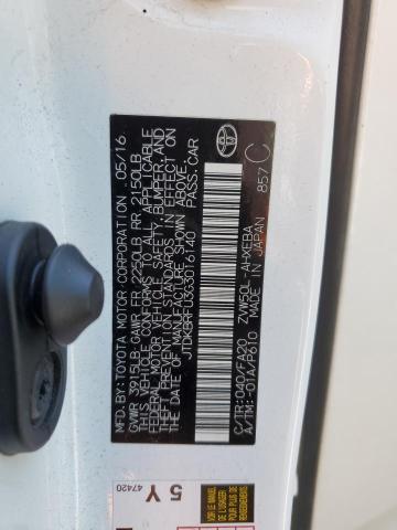 JTDKBRFU3G3016140 Toyota Prius