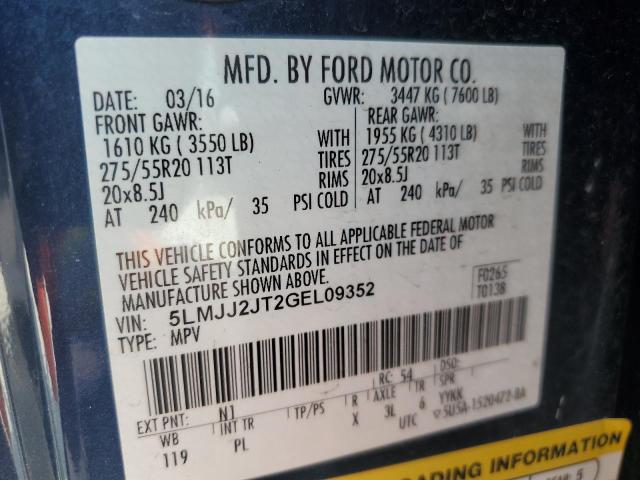 5LMJJ2JT2GEL09352 Lincoln Navigator Select