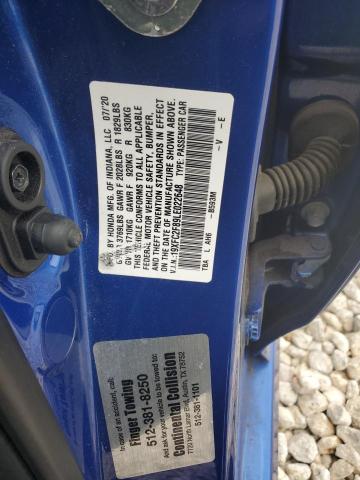19XFC2F89LE022648 Honda Civic Sport