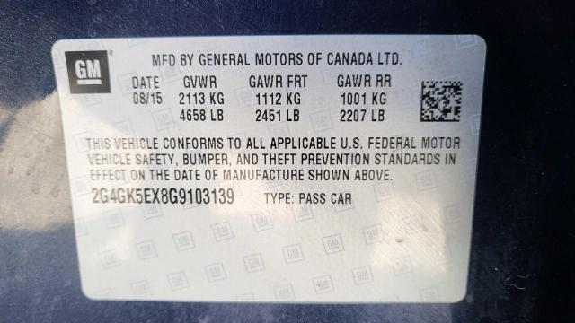 2G4GK5EX8G9103139 Buick Regal