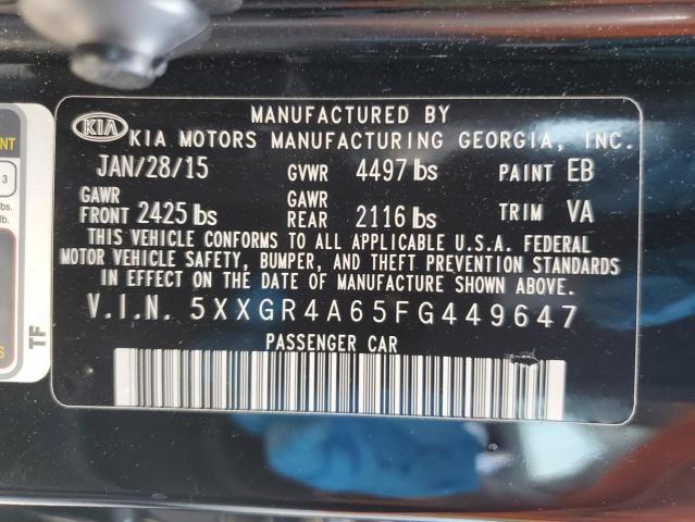 5XXGR4A65FG449647 KIA OPTIMA SX
