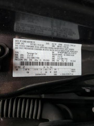 1FADP3M23JL318727 Ford FOCUS SEL