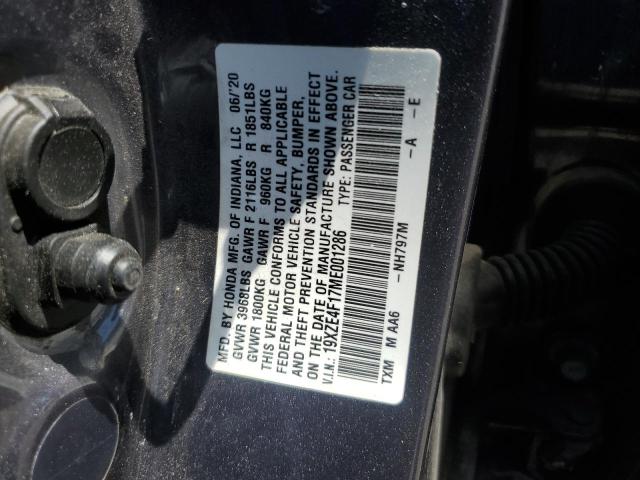 19XZE4F17ME001286 Honda Insight Lx