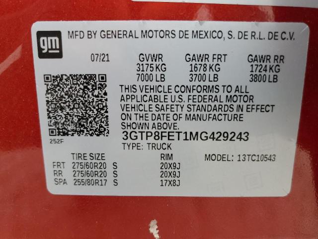 3GTP8FET1MG429243 GMC Sierra C1500 Denali