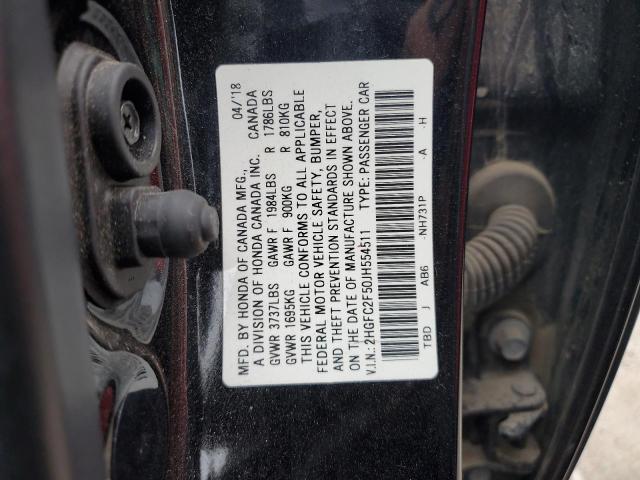 2HGFC2F50JH554511 Honda Civic Lx
