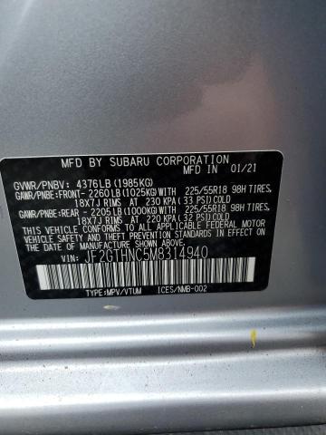 JF2GTHNC5M8314940 Subaru Crosstrek Limited