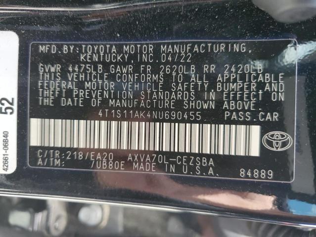 4T1S11AK4NU690455 Toyota Camry Nigh