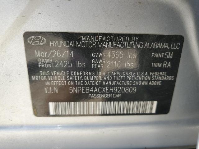 5NPEB4ACXEH920809 Hyundai SONATA GLS