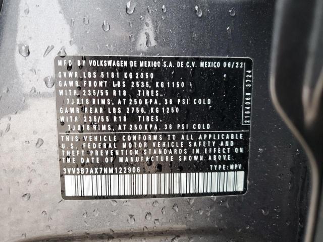 3VV3B7AX7NM122906 Volkswagen TIGUAN SE