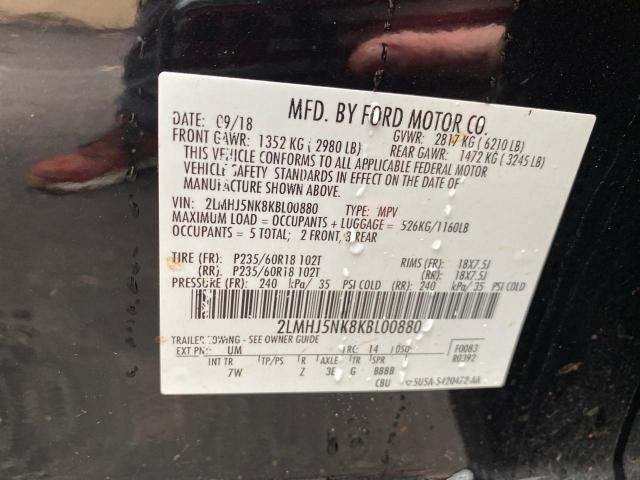 2LMHJ5NK8KBL00880 Lincoln MKT