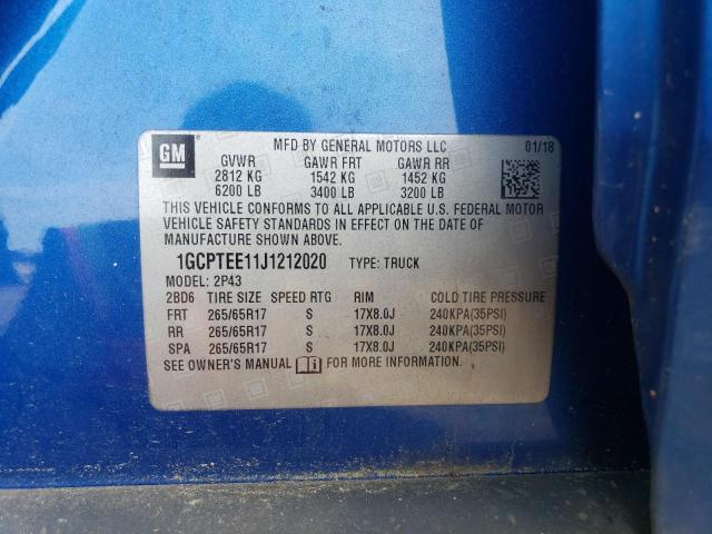 1GCPTEE11J1212020 Chevrolet Colorado Zr2