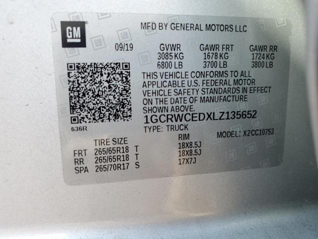 1GCRWCEDXLZ135652 Chevrolet Silverado C1500 Lt