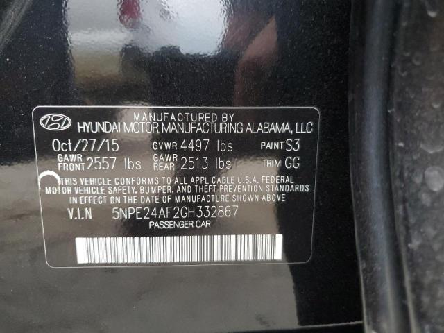 5NPE24AF2GH332867 Hyundai SONATA SE