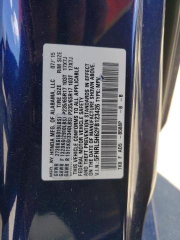 5FNRL5H62FB123426 Honda ODYSSEY EXL