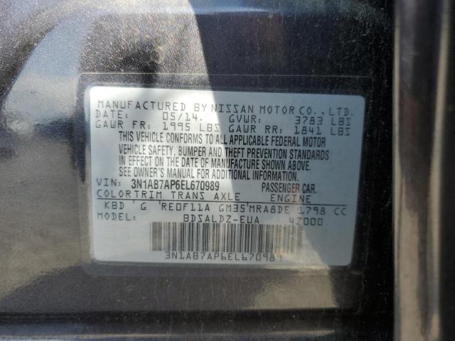 3N1AB7AP6EL670989 Nissan SENTRA S