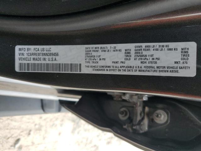 1C6RREBT8NN389456 RAM 1500 Big Horn/lone Star