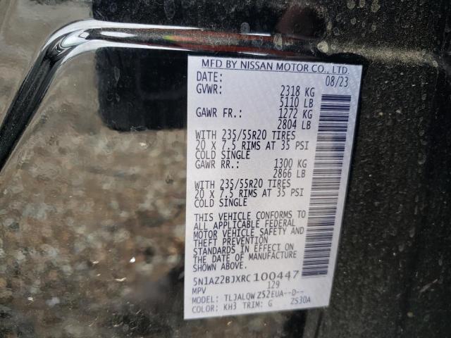 5N1AZ2BJXRC100447 Nissan MURANO SV