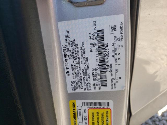 3FA6P0G79ER353763 Ford FUSION S