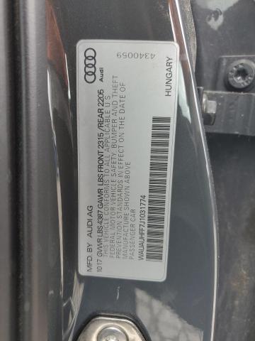 WAUAUHFF7J1031774 Audi A3 PREMIUM
