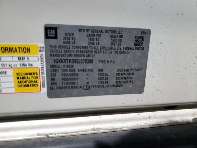 1GKKVTKD9EJ376388 GMC Acadia Denali