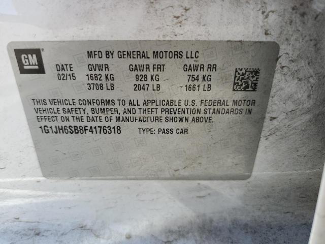 1G1JH6SB8F4176318 Chevrolet Sonic Rs