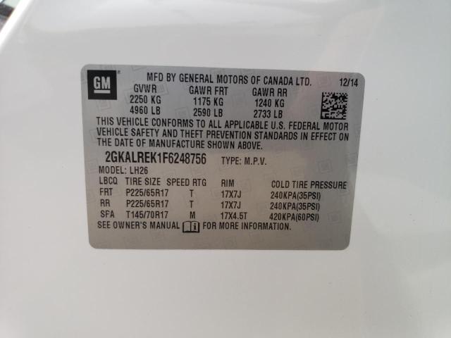 2GKALREK1F6248756 GMC Terrain Sle
