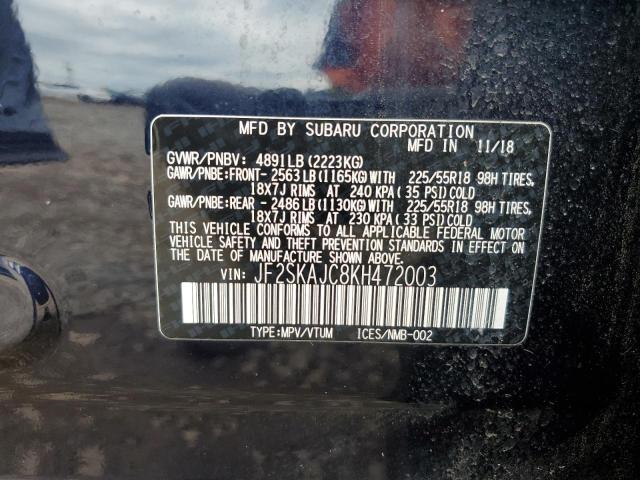 JF2SKAJC8KH472003 Subaru Forester Sport