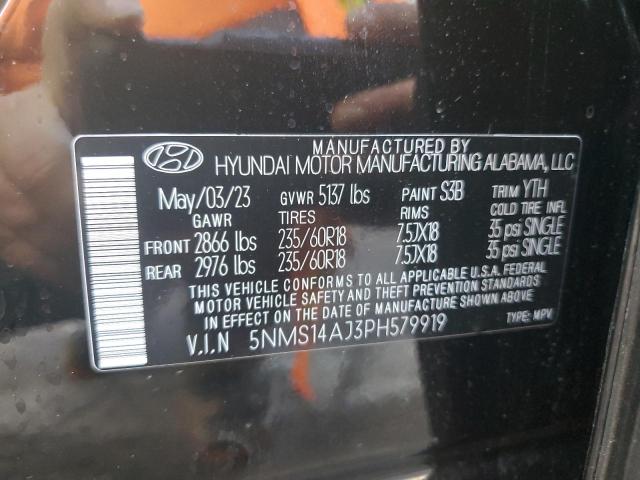 5NMS14AJ3PH579919 Hyundai Santa Fe Se