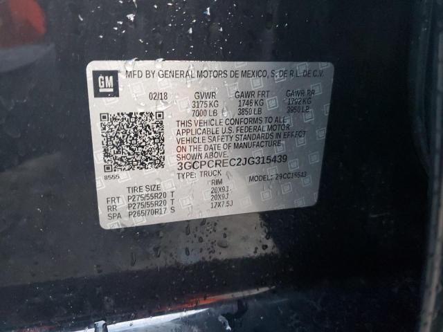 3GCPCREC2JG315439 Chevrolet Silverado C1500 Lt
