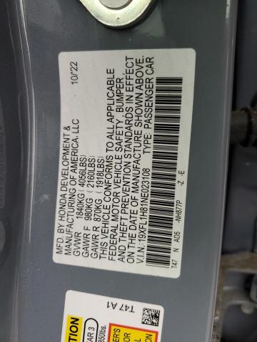 19XFL1H81NE023108 Honda Civic Sport Touring