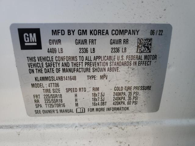 KL4MMGSL4NB141648 Buick Encore Gx Essence