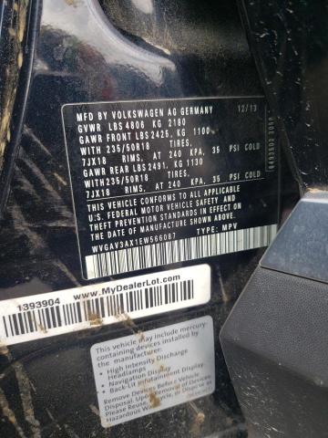 WVGAV3AX1EW566087 Volkswagen TIGUAN S