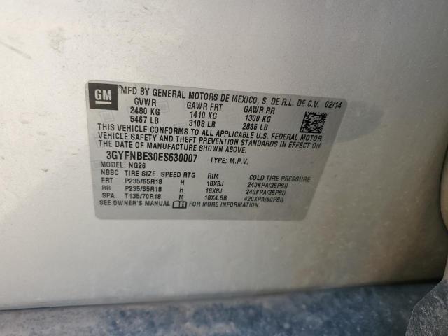 3GYFNBE30ES630007 Cadillac Srx Luxury Collection