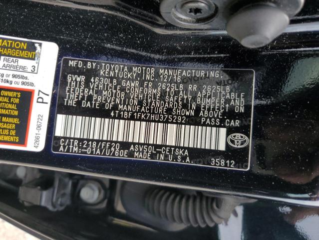 4T1BF1FK7HU375292 Toyota CAMRY LE